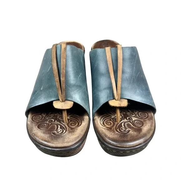 Born Hanita leather Rey‎ bohemian wedge sandals SZ 9 - Picture 2 of 6